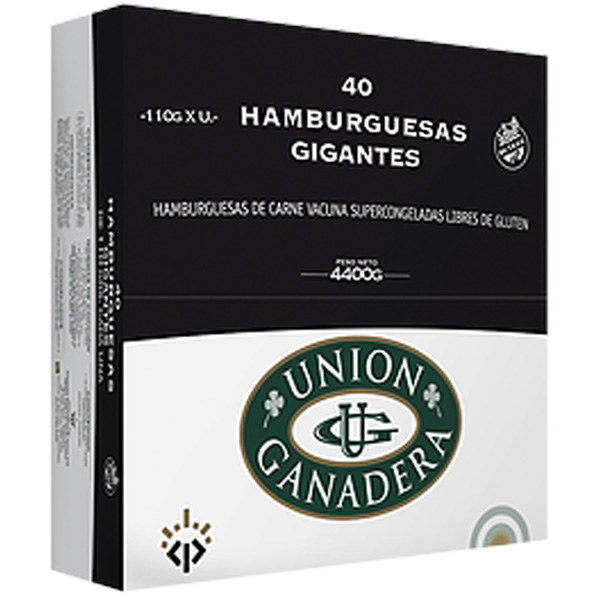 40 HAMBURGUESAS UNION GANADERA DE 110 GRAMOS