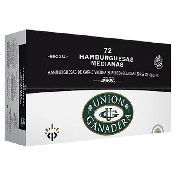 72 HAMBURGUESAS UNION GANADERA 69 GRAMOS