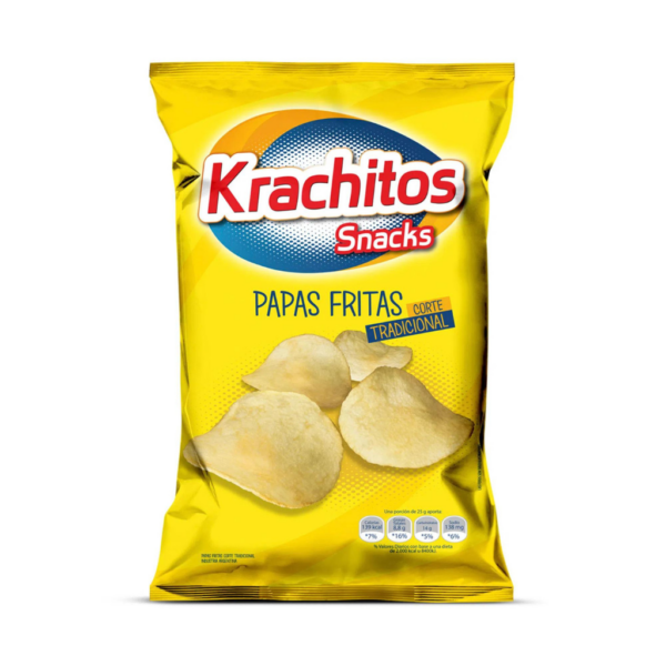 PAQUETE DE 24 UNIDADES DE PAPAS FRITAS TRADICIONALES KRACHITOS x 55 GRAMOS