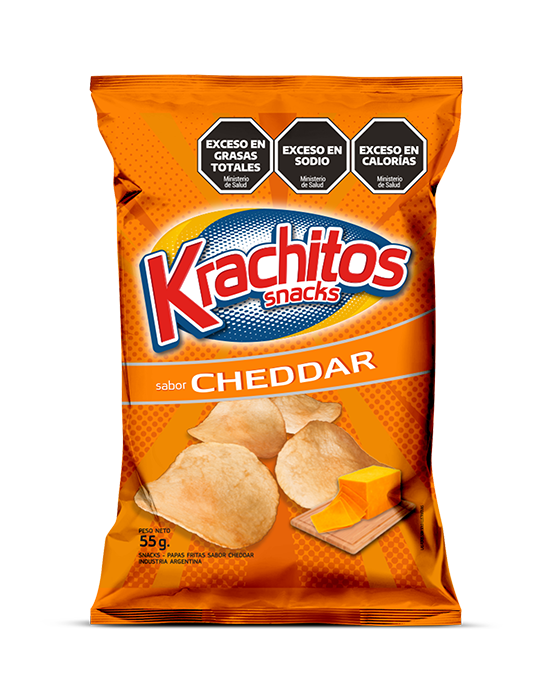 PAPAS FRITAS SABOR CHEDDAR X 55 GRS. 24 UNIDADES POR BULTO